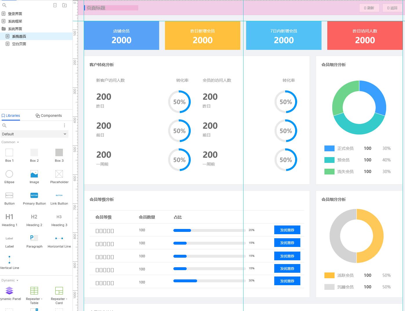 12套 Axure 模板，非常漂亮的中后臺原型，可以直接套用在OA、CRM更web系統(tǒng)上 下載   圖2